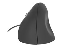 Urban Factory Ergo Mouse EML01UF-V2 - Souris verticale - ergonomique - pour gauchers - optique - 3 boutons - filaire - USB - noir EML01UF-V2