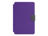 Targus Safe Fit Rotating Universal - Protection à rabat pour tablette - polyuréthane - violet - 10" THZ64507GL