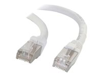 C2G Cat5e Booted Shielded (STP) Network Patch Cable - Cordon de raccordement - RJ-45 (M) pour RJ-45 (M) - 1 m - STP - CAT 5e - Moulé - blanc 83880