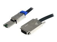 StarTech.com Cable SAS SCSI serie externe 2 m - SFF-8470 vers SFF-8088 - Câble externe SAS - SAS 6Gbit/s - 4 voies - 4 x InfiniBand (P) pour 4 SAS mini multivoies blindés 26 broches (SFF-8088) (P) - 2 m - noir ISAS88702