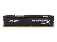 HyperX FURY - DDR4 - 4 Go - DIMM 288 broches - 2400 MHz / PC4-19200 - CL15 - 1.2 V - mémoire sans tampon - non ECC - noir HX424C15FB/4