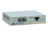 Allied Telesis AT FS201 - Convertisseur de média à fibre optique - 100Mb LAN - 10Base-T, 100Base-FX, 100Base-TX - ST multi-mode / RJ-45 - jusqu'à 2 km AT-FS201-60
