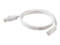 C2G Cat6 Booted Unshielded (UTP) Network Patch Cable - Cordon de raccordement - RJ-45 (M) pour RJ-45 (M) - 50 cm - UTP - CAT 6 - moulé, sans crochet, bloqué - blanc 83485