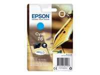 Epson 16 - 3.1 ml - cyan - original - emballage coque avec alarme radioélectrique - cartouche d'encre - pour WorkForce WF-2010, 2510, 2520, 2530, 2540, 2630, 2650, 2660, 2750, 2760 C13T16224022