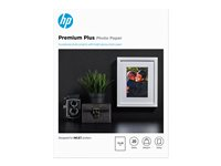 HP Premium Plus Photo Paper - Brillant - 130 x 180 mm - 300 g/m² - 20 feuille(s) papier photo - pour Deskjet 2136, 2622, 36XX; Officejet 52XX, 6000, 68XX, 80XX; Photosmart B110, Wireless B110 CR676A