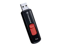 Transcend JetFlash 500 - Clé USB - 4 Go - USB 2.0 - rouge TS4GJF500