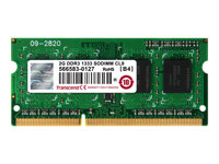 Transcend - DDR3 - module - 2 Go - SO DIMM 204 broches - 1333 MHz / PC3-10600 - CL9 - 1.5 V - mémoire sans tampon - non ECC TS256MSK64V3N