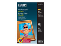 Epson - Brillant - A3 (297 x 420 mm) - 200 g/m² - 20 feuille(s) papier photo - pour Expression Photo XP-970; SureColor P706, SC-T5160, T3160, T5160; WorkForce WF-7840, 7845 C13S042536