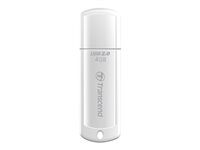 Transcend JetFlash 370 - Clé USB - 4 Go - USB 2.0 - blanc TS4GJF370