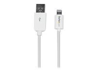 StarTech.com Câble Apple® Lightning vers USB pour iPhone, iPod, iPad 15 cm Blanc - Câble iPhone 5 Chargeur Synchronisation Lightning 15cm - Câble Lightning - Lightning (M) pour USB (M) - 15 cm - double blindage - blanc - pour P/N: USB2PCARBK, USB2PCARBKS, USBLT2PCARW, USBUB2PCARB USBLT15CMW