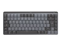 Logitech Master Series MX Mechanical Mini - Clavier - rétroéclairé - sans fil - Bluetooth LE - AZERTY - Français - commutateur : Tactile Silencieux - graphite 920-010774