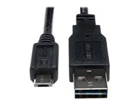 Tripp Lite 10ft USB 2.0 High Speed Cable Reversible A to 5Pin Micro B M/M 10' - Câble USB - Micro-USB de type B (M) pour USB (M) - USB 2.0 - 3.05 m - noir UR050-010