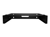 StarTech.com 2U Wall Mount Rack, 19" Wall Mount Network Rack, 14 inch Deep (Low Profile), Wall Mounting Patch Panel Bracket for Network Switches, IT Equipment, 77lb (35kg) Capacity - Network Equipment Rack (RACK-2U-14-BRACKET) - Support de montage pour périphérique réseau - montable sur mur - noir - 2U - 19" RACK-2U-14-BRACKET