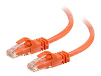 C2G Cat6 Booted Unshielded (UTP) Network Patch Cable - Cordon de raccordement - RJ-45 (M) pour RJ-45 (M) - 5 m - UTP - CAT 6 - moulé, sans crochet, bloqué - orange 83578