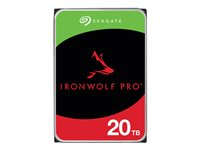 Seagate IronWolf Pro ST20000NE000 - Disque dur - 20 To - interne - 3.5" - SATA 6Gb/s - 7200 tours/min - mémoire tampon : 256 Mo - avec 3 ans de Seagate Rescue Data Recovery ST20000NE000