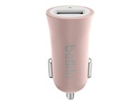 Belkin MIXIT Metallic Car Charger - Adaptateur d'alimentation pour voiture - 12 Watt - 2.4 A (USB) - rose gold F8M730BTC00