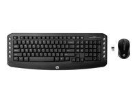 HP Wireless Classic Desktop - Ensemble clavier et souris - sans fil - 2.4 GHz - français - noir - pour OMEN by HP 880; HP 15, 20; Pavilion 17, 23, 27, 500, 550, 59X, dm1, dv6, dv7, g4, G6, g7 LV290AA#ABF