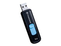 Transcend JetFlash 500 - Clé USB - 8 Go - USB 2.0 - bleu TS8GJF500
