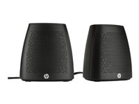 HP S3100 - Haut-parleurs - pour PC - 2.4 Watt (Totale) - noir V3Y47AA#ABB