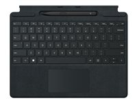 Microsoft Clavier Signature pour Surface Pro - Clavier - avec pavé tactile, accéléromètre, plateau de rangement et de chargement du Surface Slim Pen 2 - AZERTY - Français - noir - commercial - avec Slim Pen 2 - pour Surface Pro 8, Pro X 8X8-00004