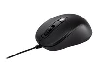 ASUS MU101C Blue Ray Silent - Souris - droitiers et gauchers - optique - 3 boutons - filaire - USB - noir 90XB05RN-BMU000