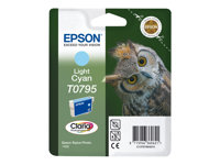 Epson T0795 - 11 ml - cyan clair - original - blister - cartouche d'encre - pour Stylus Photo 1500, P50, PX650, PX660, PX710, PX720, PX730, PX800, PX810, PX820, PX830 C13T07954010