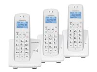 Thomson JASPE Trio - Téléphone sans fil - DECT - blanc + 2 combinés supplémentaires TH-550D3WHT