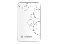 Transcend StoreJet 25A3 - Disque dur - 1 To - externe (portable) - 2.5" - USB 3.0 - blanc TS1TSJ25A3W