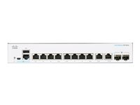 Cisco Business 350 Series 350-8T-E-2G - Commutateur - C3 - Géré - 8 x 10/100/1000 + 2 x combo Gigabit Ethernet / SFP Gigabit - Montable sur rack CBS350-8T-E-2G-EU