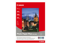 Canon Photo Paper Plus SG-201 - Semi-brillant - A4 (210 x 297 mm) - 260 g/m² - 20 feuille(s) papier photo - pour PIXMA iP3680, MG8250, MP198, MP228, MP245, MP258, MP476, PRO-1, PRO-10, 100, TS7450; S450 1686B021