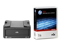 HPE RDX Removable Disk Backup System - Lecteur de disque - RDX - SuperSpeed USB 3.0 - externe - avec Cartouche 1 To B7B69B